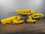 Vintage Pair of Tonka Toys Car Hauler Trucks