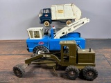 Group of Three Tonka Trucks and Equipment