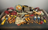 Large Lot Assorted Vintage Toys, Pieces, Parts