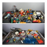 Large Lot Assorted Vintage Toys including Pieces, Parts