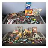 Large Lot Assorted Vintage Toys including Pieces, Parts