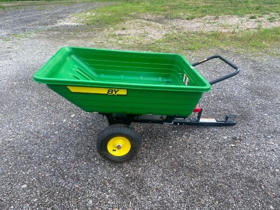 John Deere 8Y Dump Trailer Mower Pull Behind 8 Cubic Feet