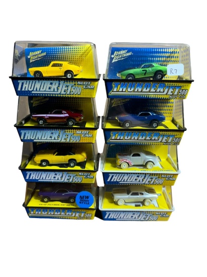 Lot of Eight Johnny Lightning Thunderjet 500 Slot Cars