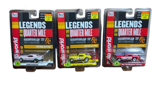 Lot of Auto World Legends of the Quarter Mile Slot Cars