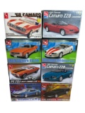Lot of Eight Plastic Model Kits - AMT and Revell Classic Cars