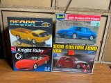 Four Plastic Model Kits Various Maker Classic Cars