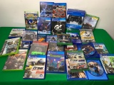 Large Group of Video Games and a Gaming Controller
