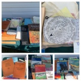Group Lot of Airplane Related Magazines, Books, Maps and Navigation Tools