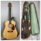 A First Act Acoustic Guitar and A Violin with Case