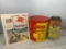 Two Vintage Tins and a Vintage Mobil Gas Ad