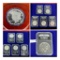 Collector Box with 12 Silver dollar coins including 100th Anniv.