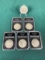 Group Lot of 6 Silver Dollar Coins Morgan