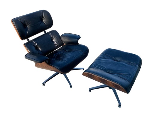Eames Style Lounge Chair and Ottoman