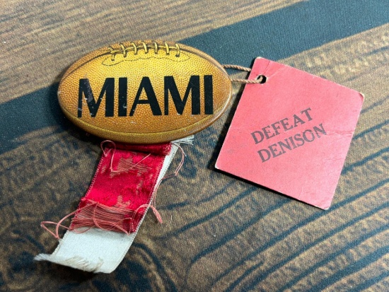 Antique Miami University Ohio Vs. Denison Pin Early 1900s