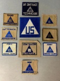 WWII Lot of U.S. Non Combatant Patch Lot - 10 patches