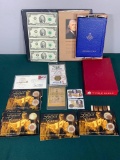 Group Lot Bank Notes, Mint Coins and more