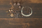 Group Lot 14k gold, 10k gold and Sterling Silver Jewelry