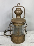 Electrified Vintage Brass Ship Lamp