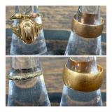 7.83 grams 14k gold, 9.25 grams 10k gold Rings