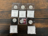 Group lot of 6 One Oz Silver Coins US
