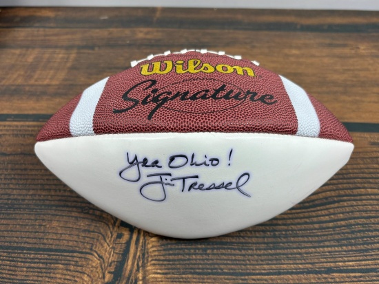 Wilson Leather Football Signed by Ex Ohio State Head Coach Jim Tressel