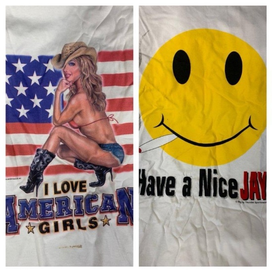 Group Lot of 9 American Girl (L, XL) and 23 Have a Nice Jay (M, L, XL) T-Shirts