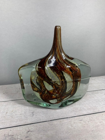 Vintage Mdina Art Glass Vase by Michael Harris