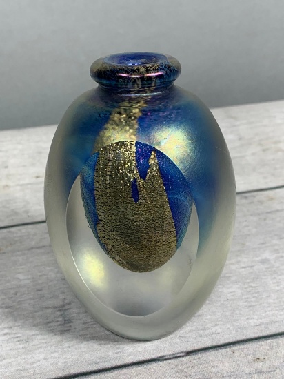 Vintage Robert Eickholt Iridescent Perfume Bottle