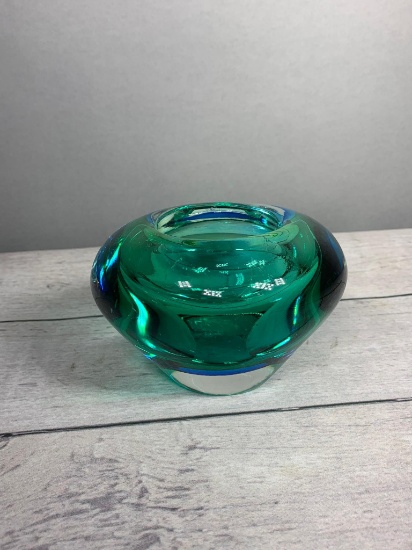 Vintage Murano Art Glass Vase or Candle Holder