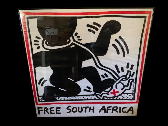Vintage Framed Keith Haring Poster Free South Africa