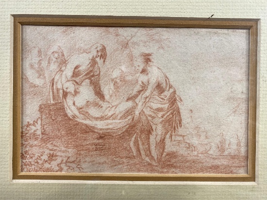 Entombment of Christ, red chalk on paper, 18th c. Florence