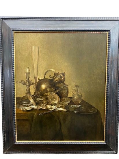 Still Life with Pewter Jug, Oil on Wood Panel, Willem Claesz Heda (1594-1680/82)