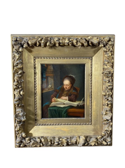 Merchant Reviewing Books, Workshop of Gerrit Dou c. 1650 (Possibly Pieter Van Slingeland 1613-1675)
