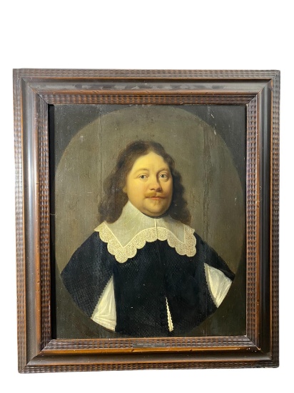 Portrait of a Nobleman, Oil on Wood Panel, Cornelis Jonson Van Ceulen I (1593 - 1661)