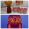 Vintage Set of 4 1972 OSU Glasses, Mosser Glass Figure, Amber Glassware and More