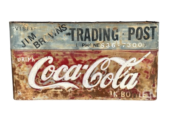 Vintage Double Sided Steel Coca-Cola Sign