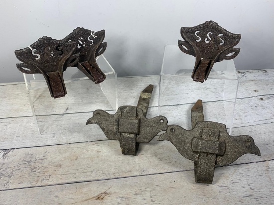 Antique Hand Forged Iron Victorian Period Roof Snow Birds