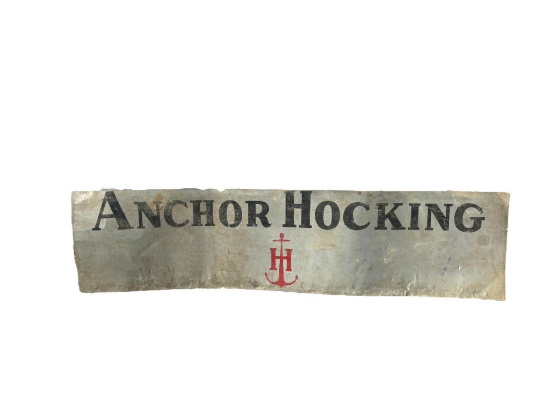 Vintage Anchor Hocking Steel Sign