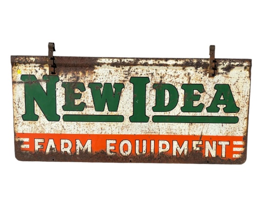 Vintage Double Sided New Image Farm Equipment Sign With Mounting Brackets