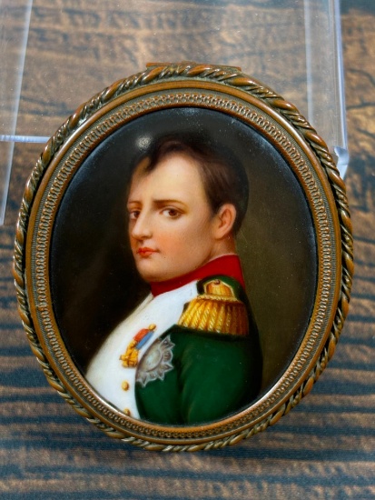 Trinket Box w/Hand Painted Napoleon Portrait