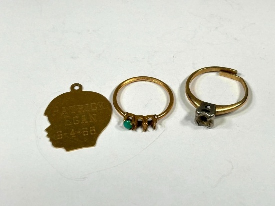 Group Lot of 14k gold jewelry 5.75 grams
