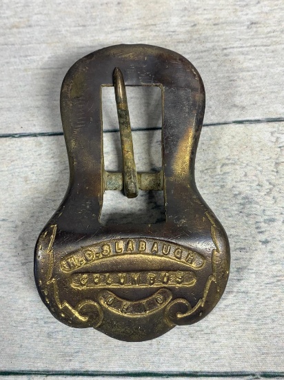 Antique H. C. Slabaugh, Columbus Ohio Belt Buckle