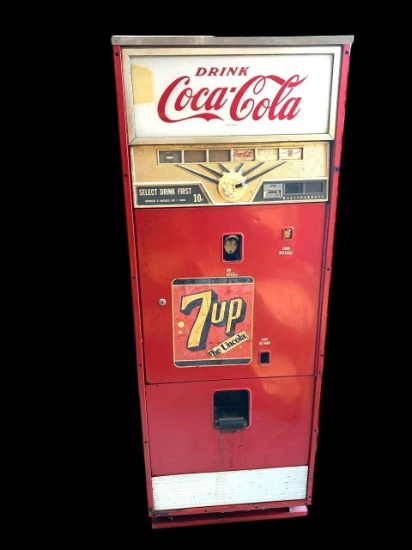 Vintage Coca-Cola Coin-Op Dispensing Cooler