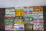 Group of Thirty-Four Vintage License Plates