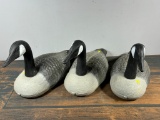 Three Vintage Plastic Flambeau Goose Decoys