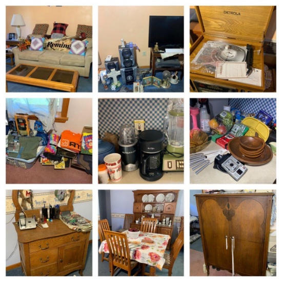 Huge! Livingroom, Kitchen, Dining Room & Downstairs Bedroom Contents Lot