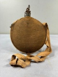 Civil War U.S. Regulation Smoothside Canteen Complete With Stopper & Strap