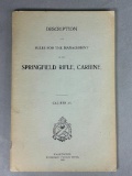 1898 U.S. Army Booklet re: 45-70 Springfield Rifle and Carbine