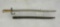 M 1866 French Chassepot Bayonet German Captured & Reworked