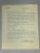 WWII Nazi German Admiral Karl Donitz Autograph on Typed Letter
